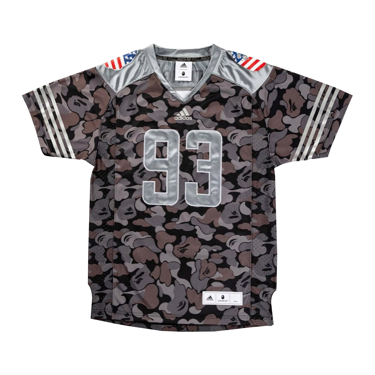 BAPE x adidas ABC Football Jersey Black - Novelship